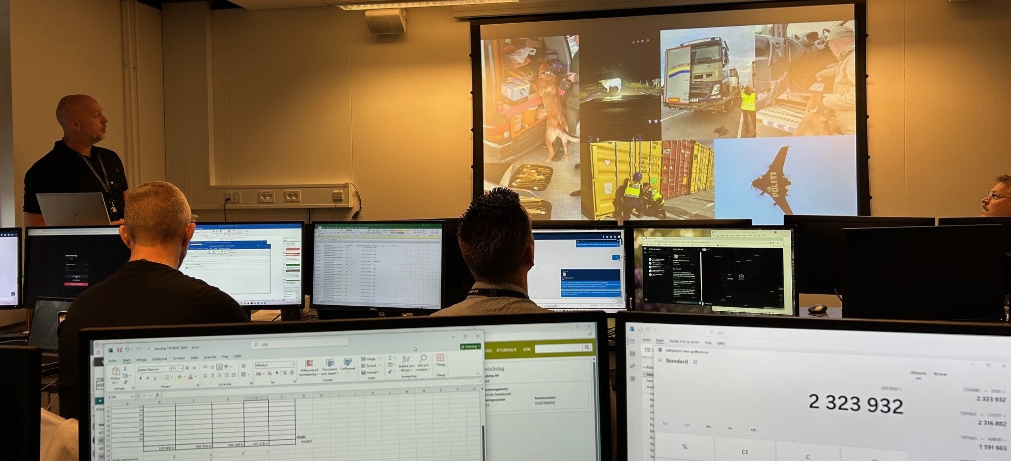 Insatsen leddes från ett operativt center i Köpenhamn. Foto: Kronofogden