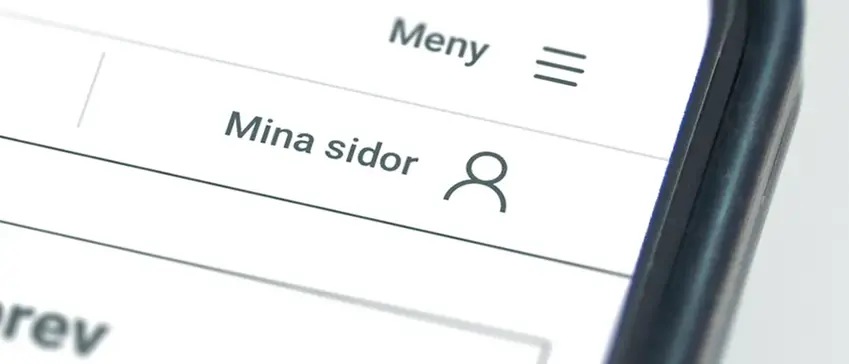 Symbol för Mina sidor på en mobil