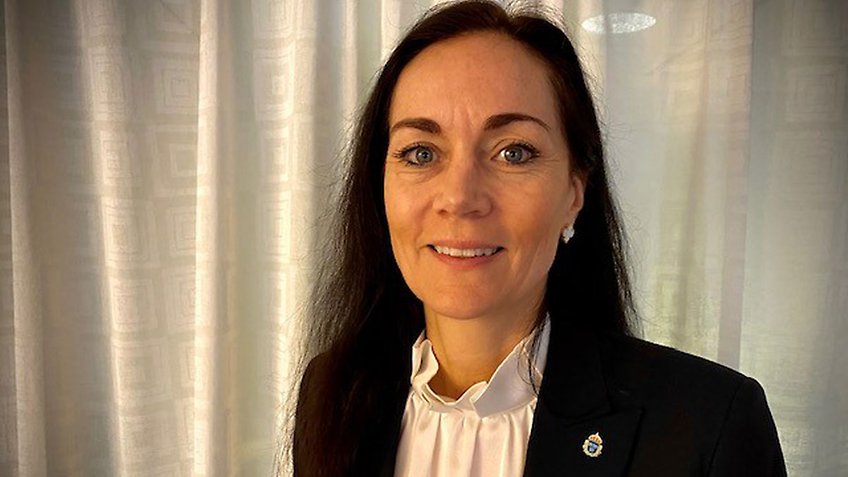 Gunilla Hedwall, avdelningschef på Polismyndigheten, porträtt.