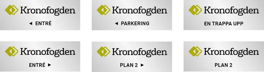 Hänvisningsskyltar.