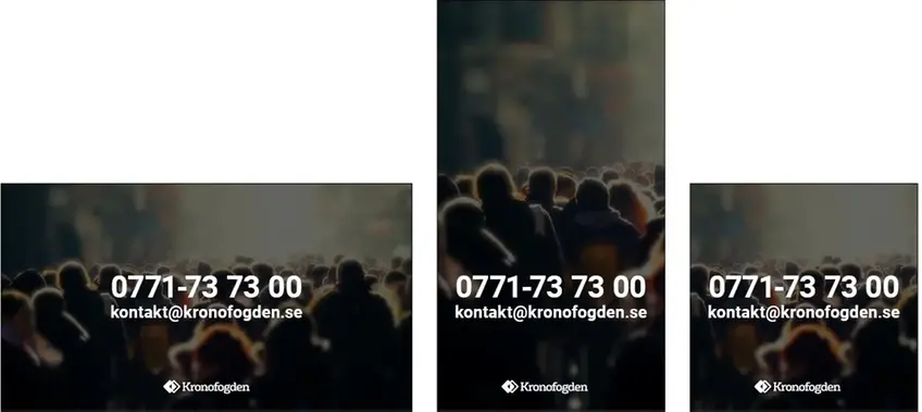 Exempel på olika slutbilder.